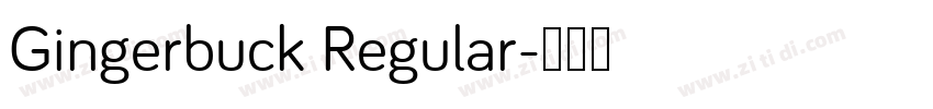 Gingerbuck Regular字体转换